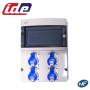 Coffret de camping 4 prises pour caravane avec ou sans disj. diff. ABB IDE