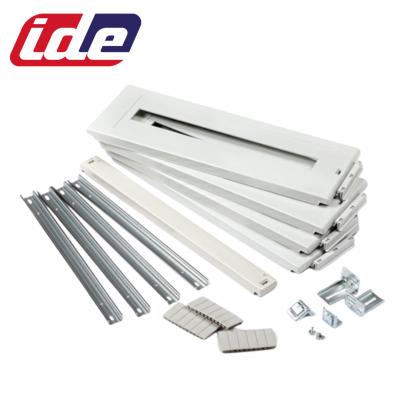 Kit plastron + rail DIN plastique pour coffret Atlantic IDE