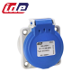 Prise femelle 2P+T 16A étanche IP54 ou IP67 à encastrer sur coffret IDE