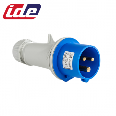 Prise mâle CEE 2P+T 16A étanche IP44 ou IP67 IDE