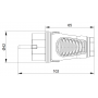 Fiche mâle Schuko en caoutchouc 2P+T 16A étanche IP44 IDE