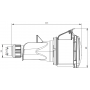 Prise femelle P17 CEE 2P+T 32A étanche IP44 ou IP67 IDE