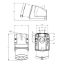Socle de prise mâle P17 2P+T 32A étanche IP44 ou IP67 IDE