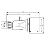 Prise mâle 2P+T 32A étanche IP44 IDE