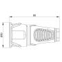 Prise femelle Schuko en caoutchouc 2P+T 16A étanche IP44 IDE