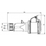 Prise femelle 2P+T 16A étanche IP44 IDE
