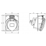 Prise femelle 2P+T 32A étanche IP44 IDE