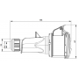 Prise femelle 3P+T 16A étanche IP44 ou IP67 IDE