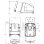 Socle de prise mâle 3P+T 16A étanche IP44 ou IP67 IDE