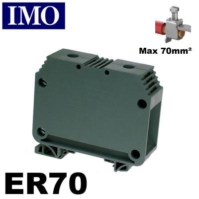 Borne ER 70mm² à vis - Bornier à clipser sur rail DIN IMO