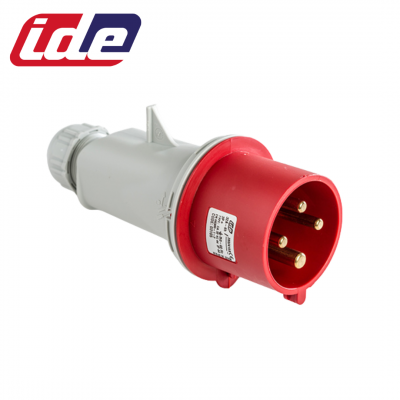 Prise mâle 3P+T 32A étanche IP44 ou IP67 IDE