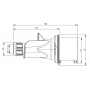 Prise mâle 3P+T 32A étanche IP44 ou IP67 IDE