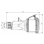 Prise femelle 3P+T 32A étanche IP44 ou IP67 IDE