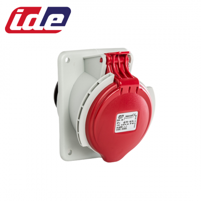 Prise femelle 3P+T 32A étanche IP44 ou IP67 à encastrer sur coffret IDE
