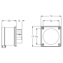 Prise mâle 3P+T 32A étanche IP44 ou IP67 à encastrer sur coffret IDE