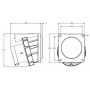 Prise mâle 3P+T 125A étanche IP67 à encastrer sur coffret IDE
