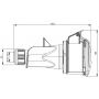 Prise femelle 3P+N+T 16A étanche IP44 ou IP67 IDE