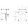 Prise mâle 3P+N+T 16A étanche IP44 ou IP67 à encastrer sur coffret IDE