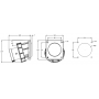 Prise mâle 3P+N+T 63A étanche IP67 à encastrer sur coffret IDE