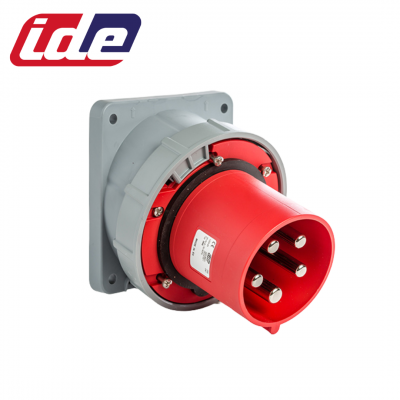 Prise mâle 3P+N+T 125A étanche IP67 à encastrer sur coffret IDE