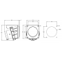 Prise mâle 3P+N+T 125A étanche IP67 à encastrer sur coffret IDE
