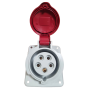 Prise femelle 3P+N+T 16A étanche IP44 ou IP67 à encastrer sur coffret IDE