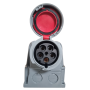 Socle de prise femelle 3P+N+T 125A étanche IP67 avec ou sans fil pilote IDE