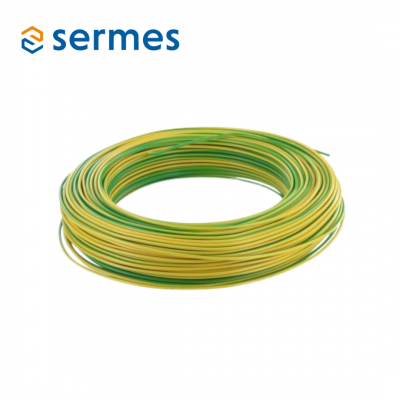 Fil rigide H07VR 16mm² vert/jaune au mètre SERMES