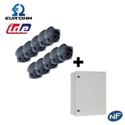 Lot de 20 boîtes multimatériaux 1 poste + 1 coffret polyester IP66