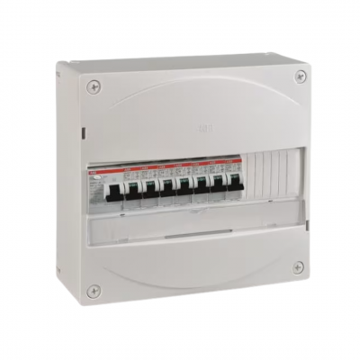 Coffret électrique pré-équipé avec disjoncteurs phase neutre 3kA ABB