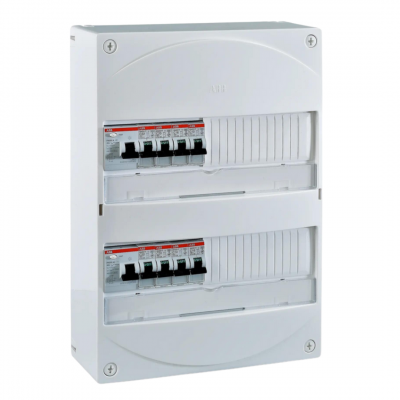 Coffret électrique pré-équipé avec disjoncteurs phase neutre 3kA ABB