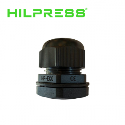 Presse étoupe noir PG IP67 + contre écrou Ø3 à 44mm HILPRESS