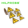Rouleau de 500 étiquettes haute tension autocollantes 12.5x12.5mm HILPRESS