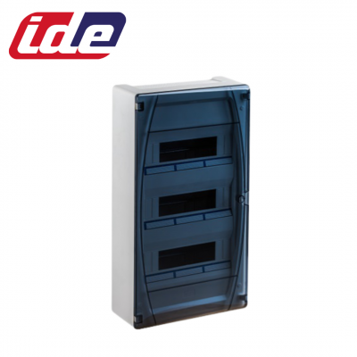 Coffret de distribution GOLD IP40 3x12 modules porte transparente IDE