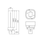 Ampoule fluorescente compacte G24D-2 18W 1200lm