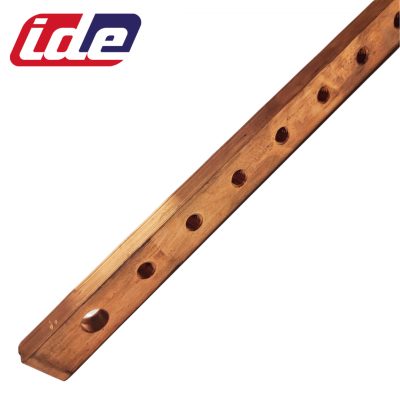 Barre en cuivre filetée 20x10mm M8 longueur 1000mm IDE