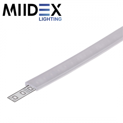 Diffuseur clip transparent pour profilé 15.4mm pour bandeaux LED - 1 mètre MIIDEX LIGHTING