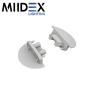 Embouts de fermeture gris pour profilés aluminium rainurés 10mm MIIDEX LIGHTING