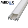 Profilé plat 2 mètres en aluminium brut pour bandeaux LED 14.4mm MIIDEX LIGHTING