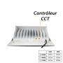 Projecteur LED rectangulaire inclinable blanc 32/38W MIIDEX LIGHTING