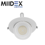 Projecteur LED escargot rond orientable blanc 38W MIIDEX LIGHTING