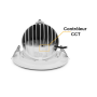 Projecteur LED escargot rond orientable blanc 38W MIIDEX LIGHTING