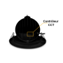 Projecteur LED escargot rond orientable noir 38W MIIDEX LIGHTING