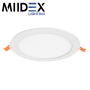 Downlight LED fixe rond blanc 6W 3000K Ø120mm MIIDEX LIGHTING
