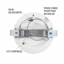 Downlight LED fixe rond blanc 6W Ø125mm - réglable CCT - diamètre de perçage ajustable MIIDEX LIGHTING