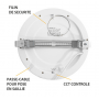 Downlight LED fixe rond blanc 12W Ø166mm - dimmable - réglable CCT - diamètre de perçage ajustable MIIDEX LIGHTING