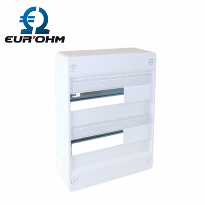 Coffret plastique 2 rangées 26 modules blanc EUR'OHM