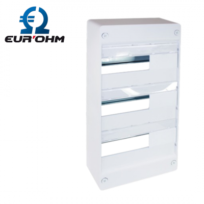 Coffret plastique 3 rangées 39 modules blanc EUR'OHM