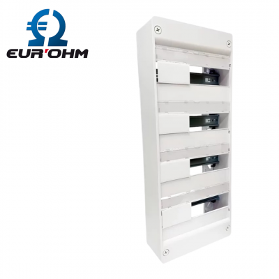 Coffret plastique 4 rangées 52 modules blanc EUR'OHM