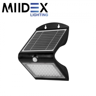 Applique murale LED solaire 4W avec détecteur IR - 4000K IP65 MIIDEX LIGHTING